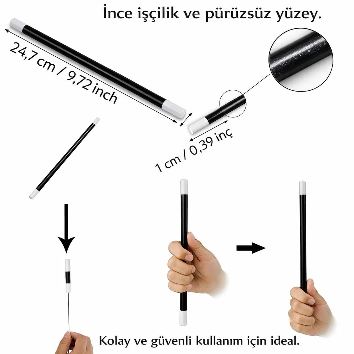 Hareket Eden Sihirli Değnek Çubuk 24 Cm görsel 5