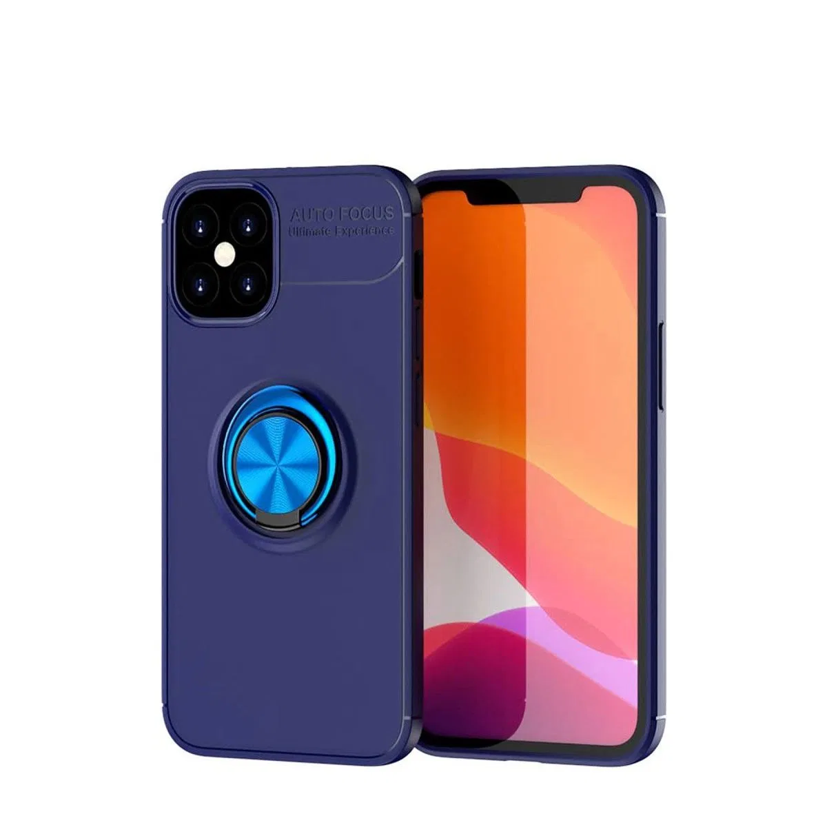 Apple İphone 12 Mini Kılıf Range Yüzüklü Silikon - Mavi