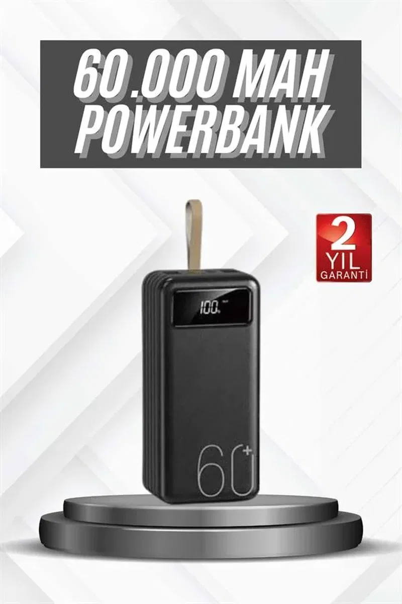 Hızlı Şarj 4 Çıkışlı Powerbank 60. 000 Mah Taşınabilir Dijital Göstergeli görsel 2