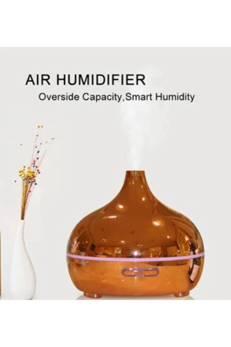 Hava Nemlendirici Parlak Gold Aromatik Oda Kokusu 550 Ml Kahve Aroma Difüzörü Buhar Nemlendırıcı görsel 3