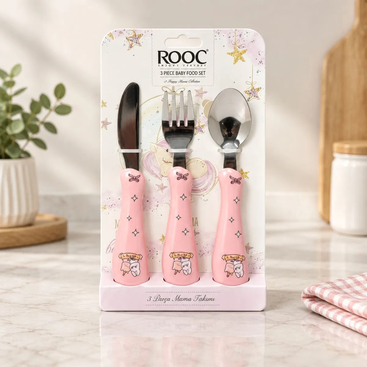 3 Parça Çocuk Mama Kaşık Takımı