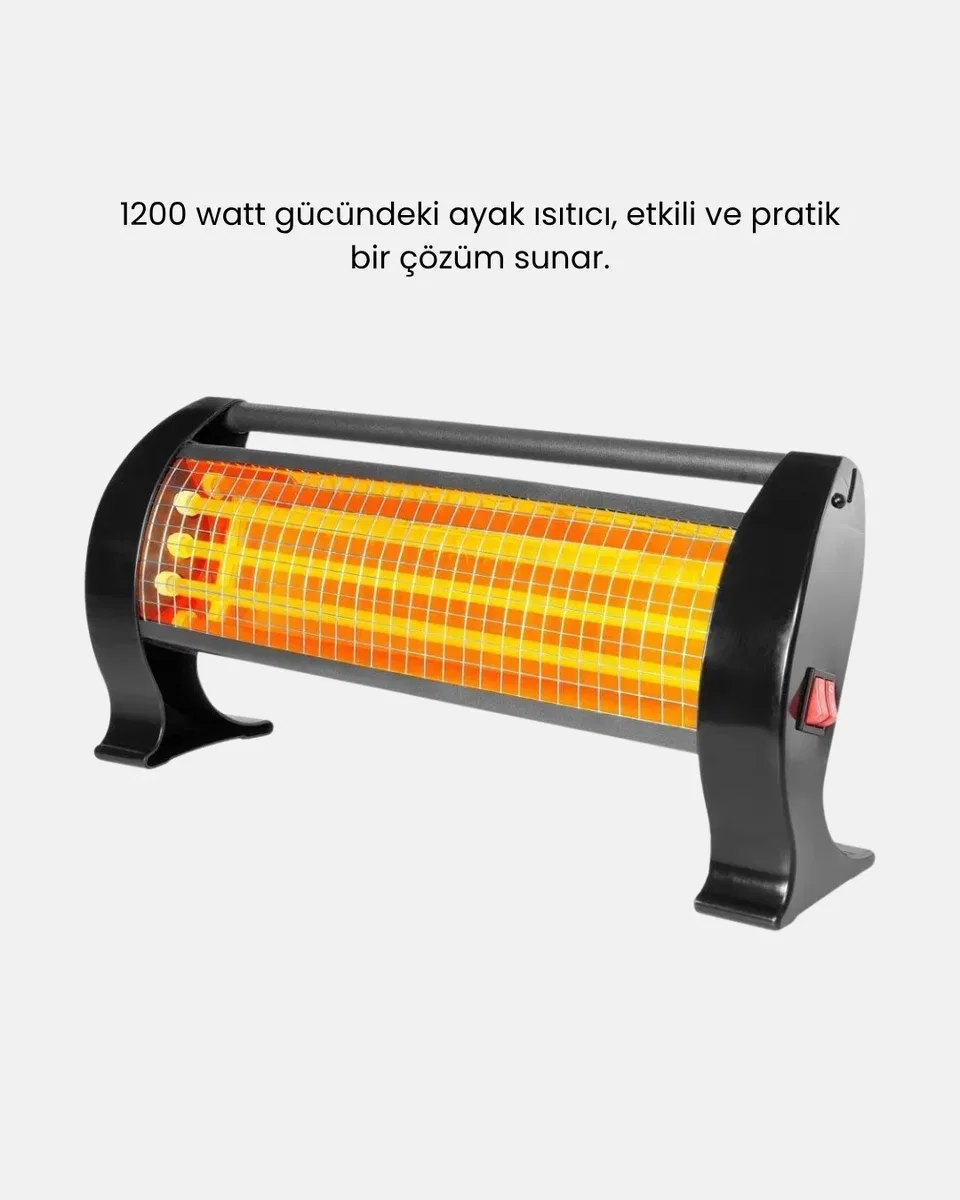 1200 Watt Ayak Isıtıcı – Hızlı Isınma, 2 Yıl Garantili ve Şık Tasarım görsel 4