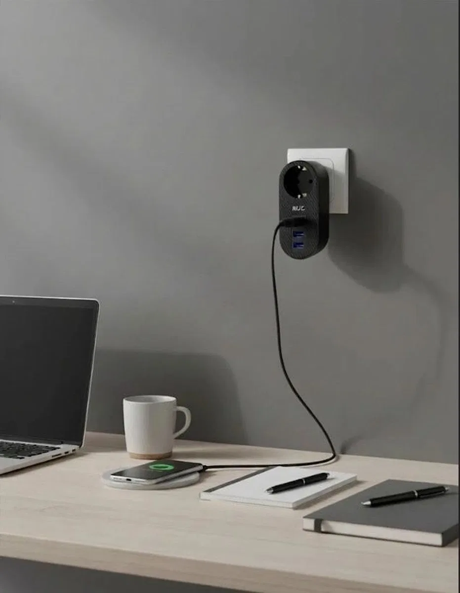 Ftr-07 2xusb 1xtypec Termal Akım Korumalı Isıya Dayanıklı Tekli Priz görsel 2