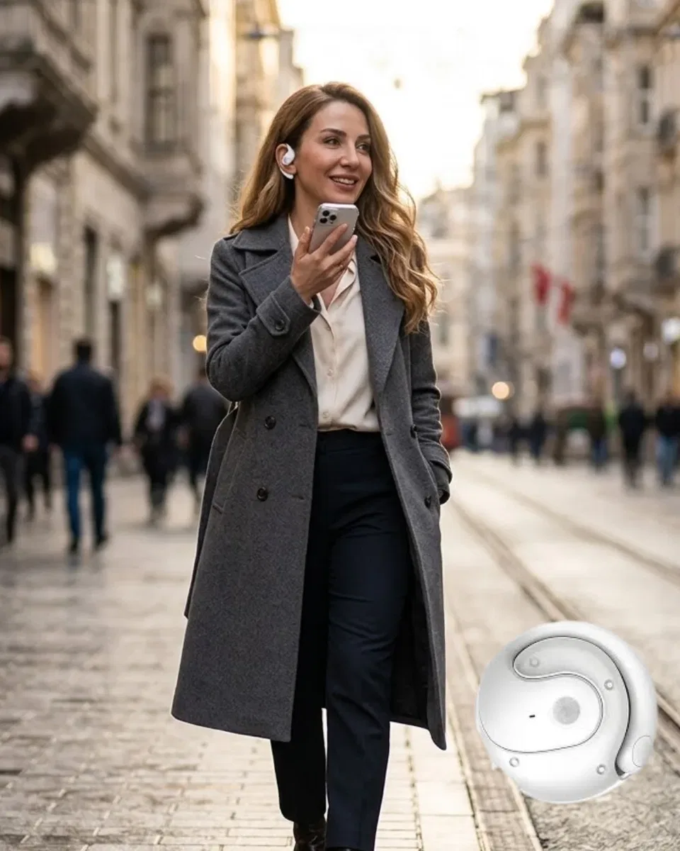 Kablosuz Kulaklık Bluetooth 5. 4 Uzun Pil Ömrü ve Dokunmatik Kontrol Özellikli