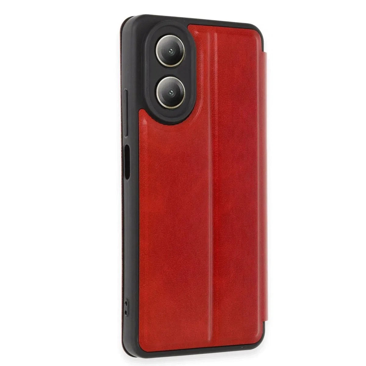 Oppo A38 Kılıf Flip Cover - Kırmızı görsel 2