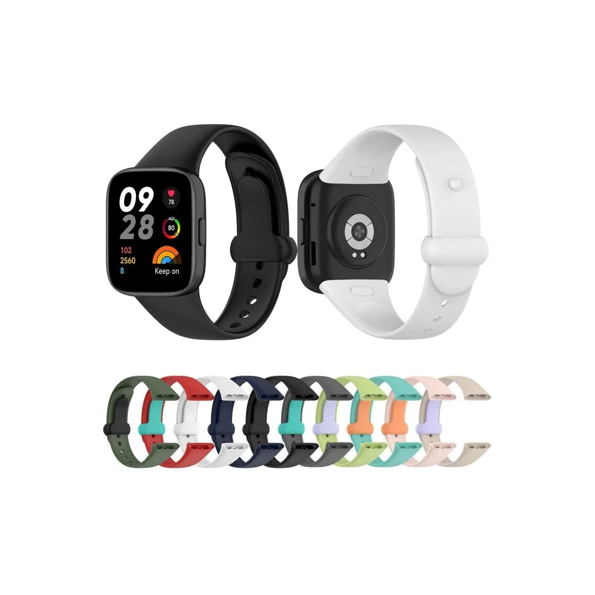Xiaomi Redmi Watch 3 Origin Silikon Kordon (saat Değildir) - Bej görsel 3