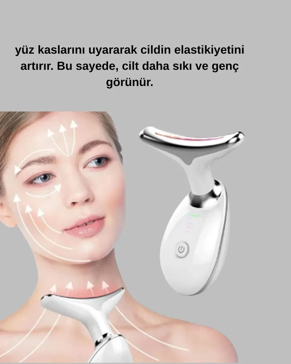 Kablosuz Şarjlı Yüz Masaj Cihazı | Cilt Yenileyici ve Nem Dengeleyici görsel 2