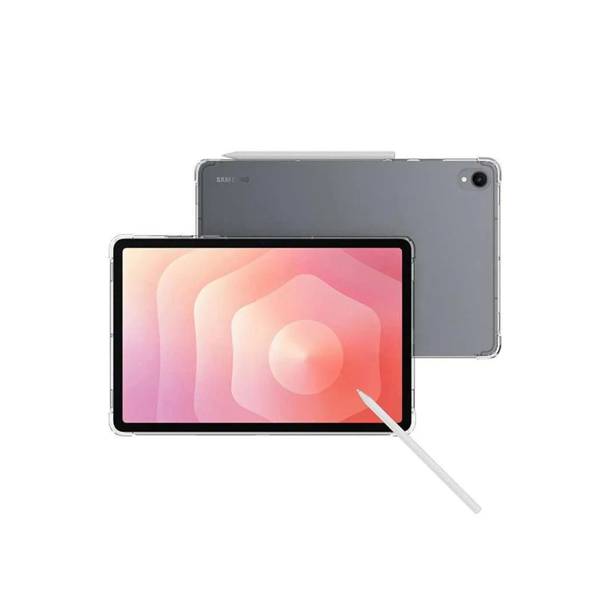 Samsung Galaxy Tab S11 Kılıf Anti Shock Tablet Silikon - Şeffaf görsel 3