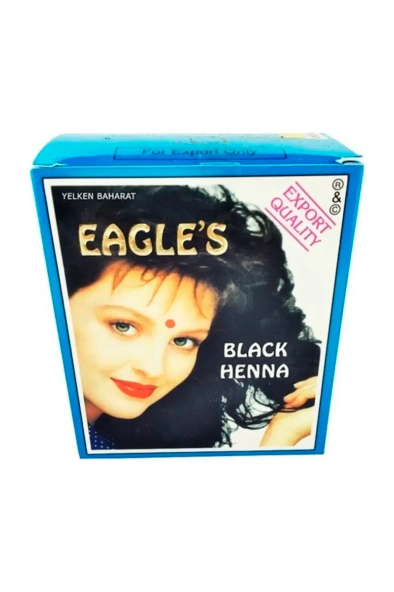 Eagle's Orijinal Hint Kınası Saç Boyası Siyah - Black Henna görsel 2
