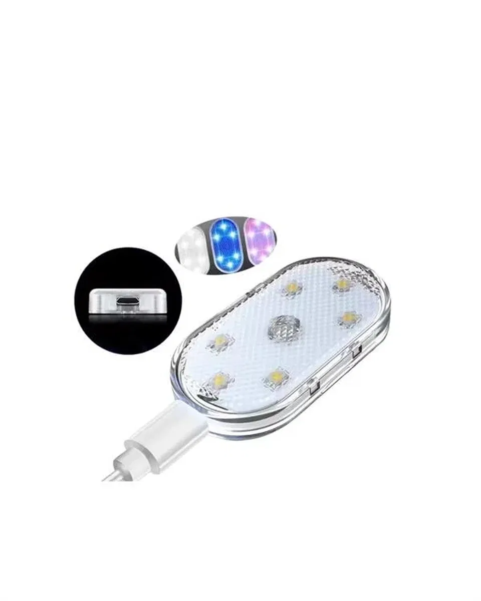 USB Şarjlı, 3 Saat Kesintisiz Çalışan Araba Atmosfer Işıkları görsel 2