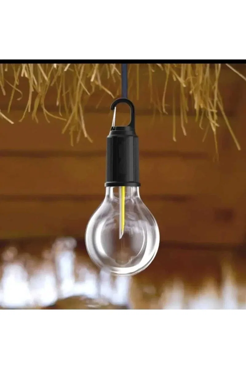 Taşınabilir Şarjlı Led Ampül Outdoor Kamp Bahçe Lambası 10w Askılı Kırılmaz Led Işık görsel 2