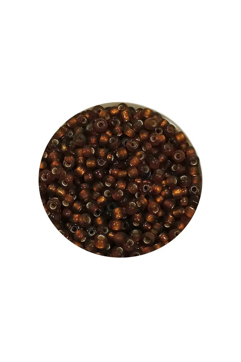 Dökme Cam Kum Boncuk (11/0) 2 mm - 60 Gram - Çok Koyu Turuncu - BNC064 görsel 2