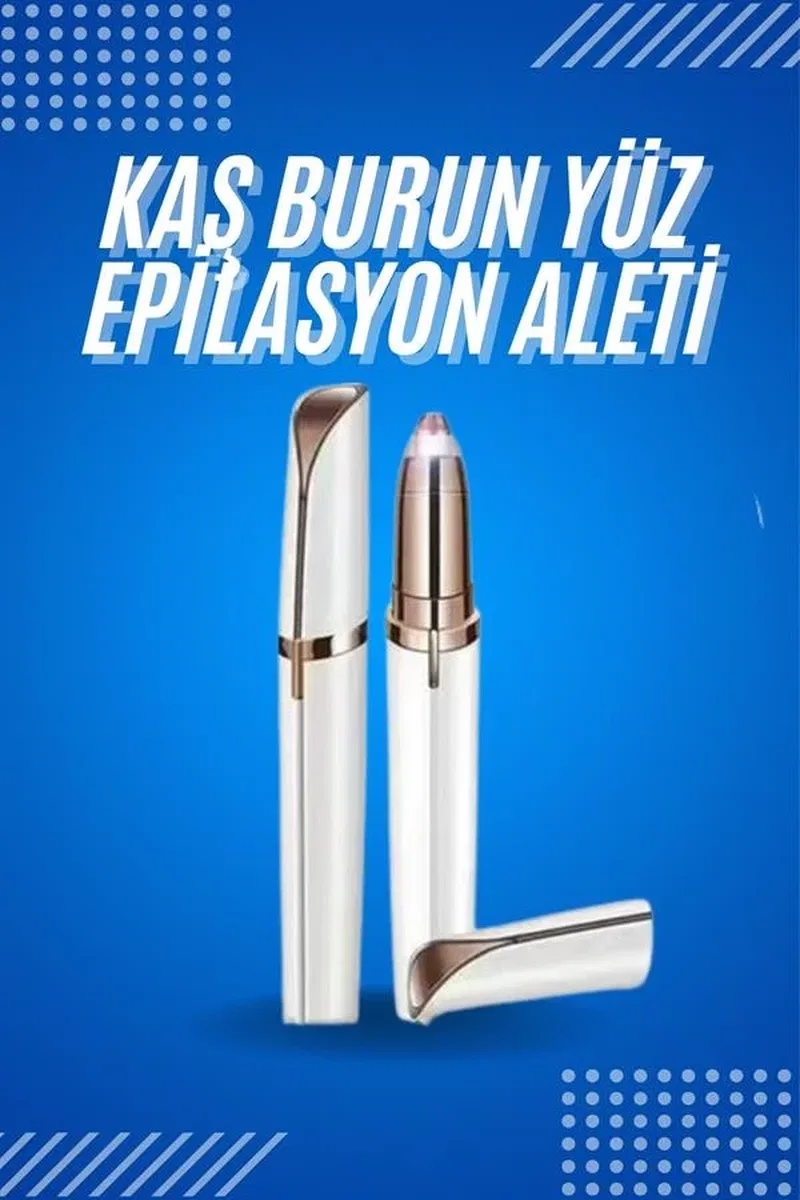 Tüy Kıl Alma Kaş Bıyık Uni Yüz Bakım Epilasyon Aleti Pilli görsel 2