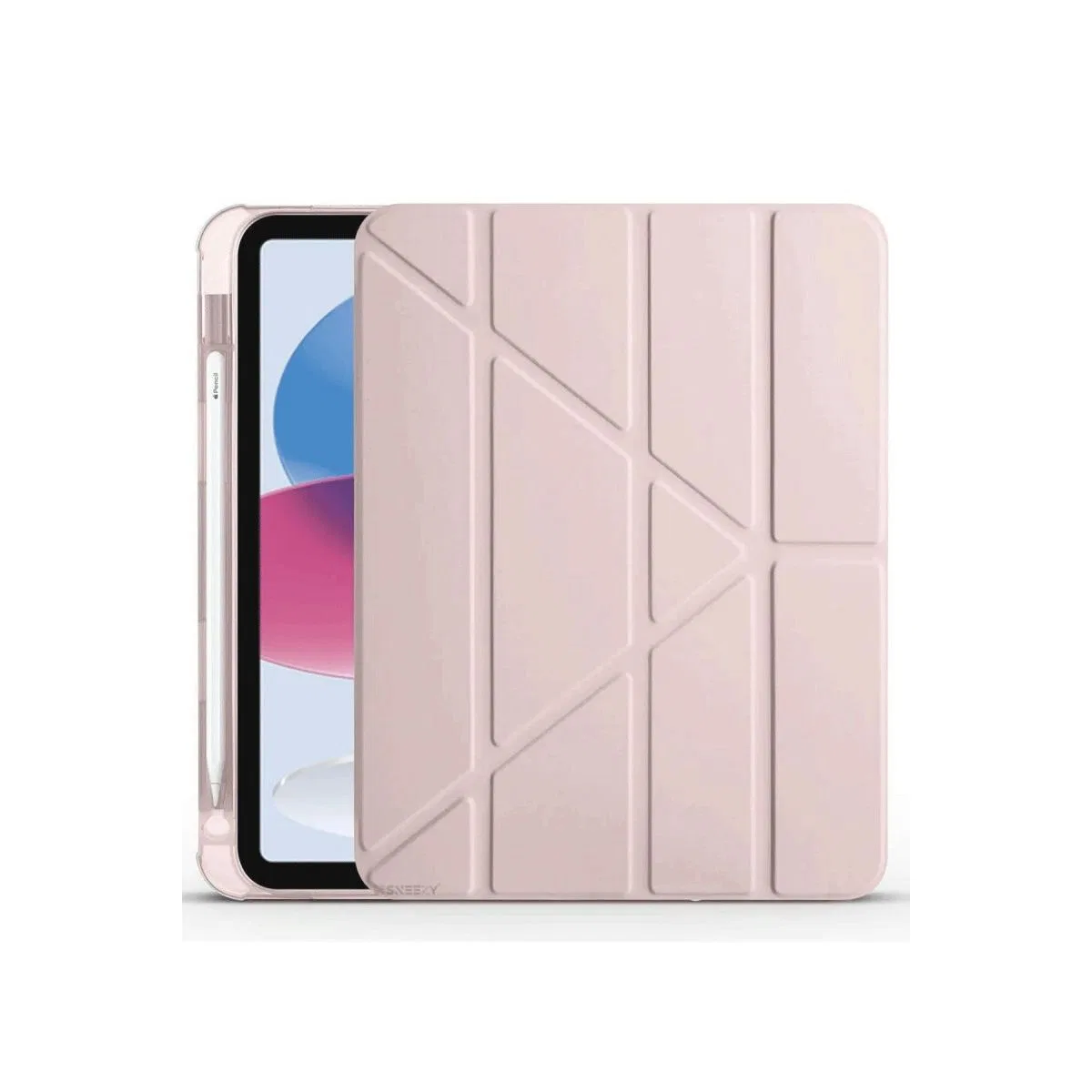 Apple İpad 2022 10. 9 (10. nesil) Kılıf Kalemlikli Mars Tablet Kılıfı - Rose Gold