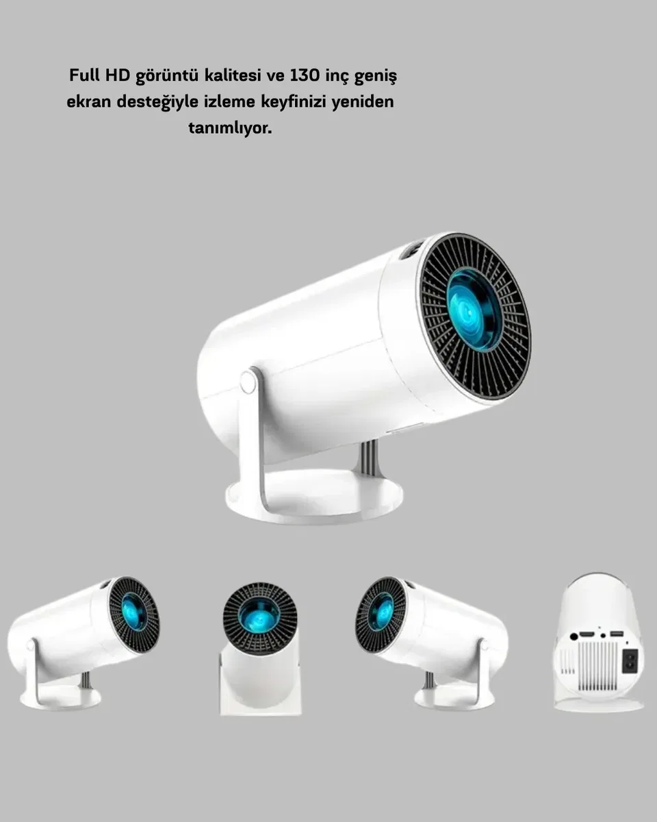 Kablosuz Bağlantılı Full HD Ev Sinema Projeksiyonu 160 ANSI Lümen görsel 5