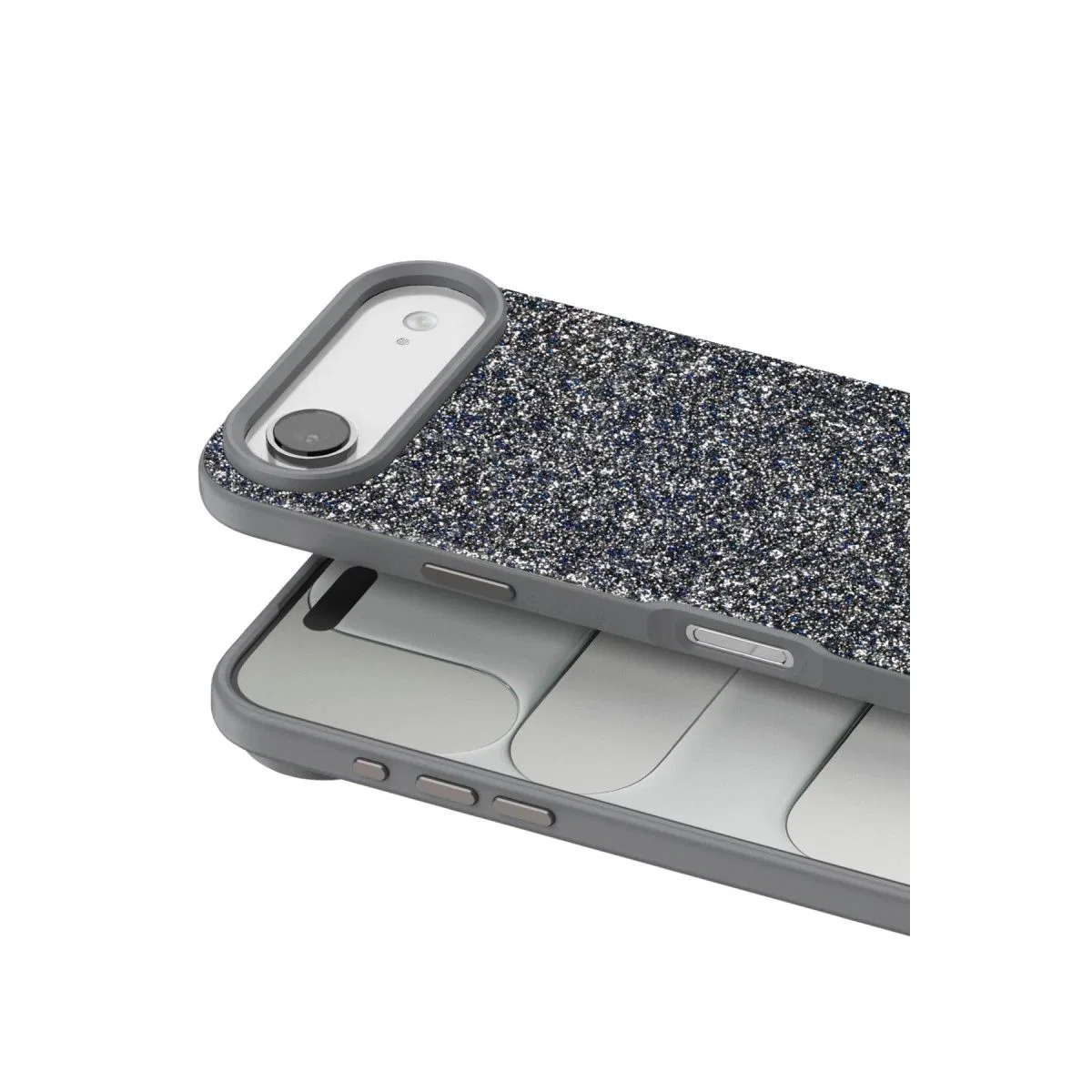 Onegif Apple İphone 17 Air Bright Simli Kapak - Gümüş görsel 2