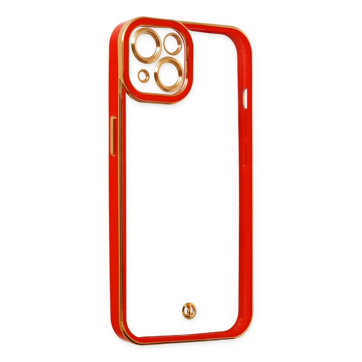 Apple İphone 14 Plus Kılıf Liva Lens Silikon - Kırmızı görsel 4