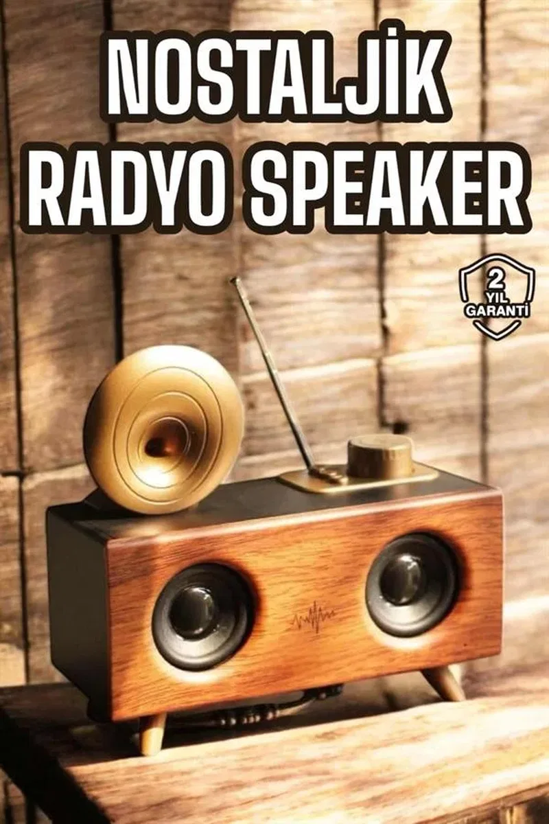 Nostaljik Görünümlü Bluetooth Bağlantılı Speaker görsel 2