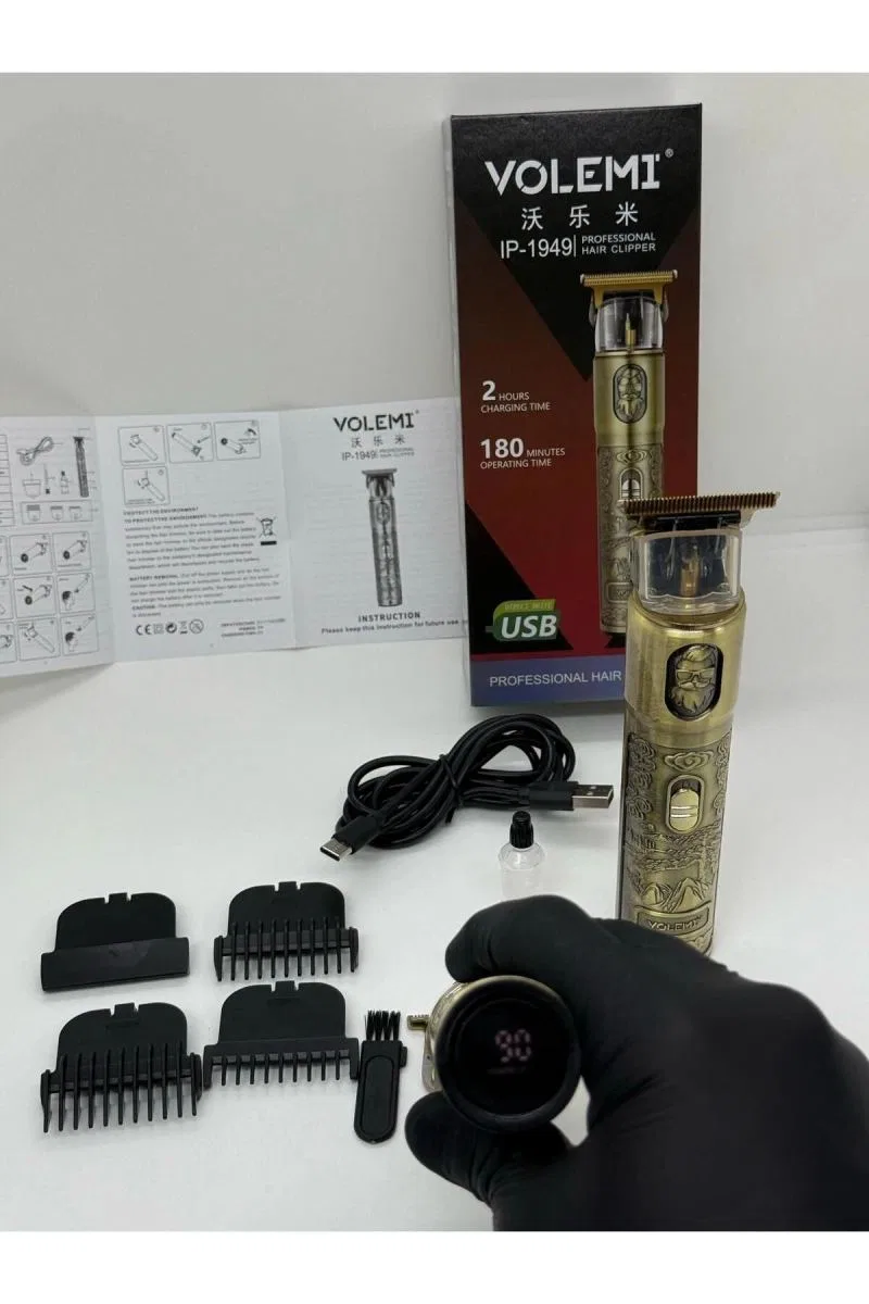 Ip-1949 Şarj Göstergeli Sakal Lazer Öncesi Vücut Ense Çizim Kişisel Bakım Aletleri Sıfıra Yakın Tıraş görsel 2