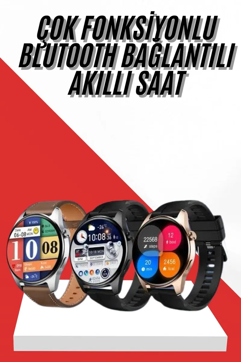 Akıllı Saat 1. 5 Inç Amoled Ekran Çift Kordonlu GPS NFC Uyumlu