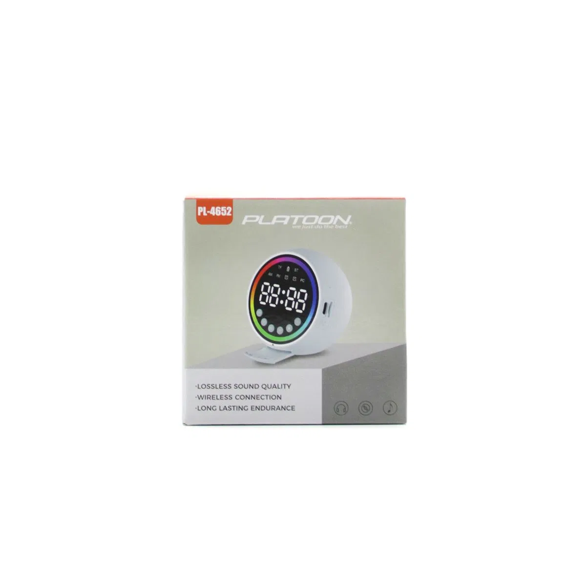 Mini Bluetooth Hoparlör Dijital Saat & Alarm USB Şarjlı Işıklı 5W görsel 6