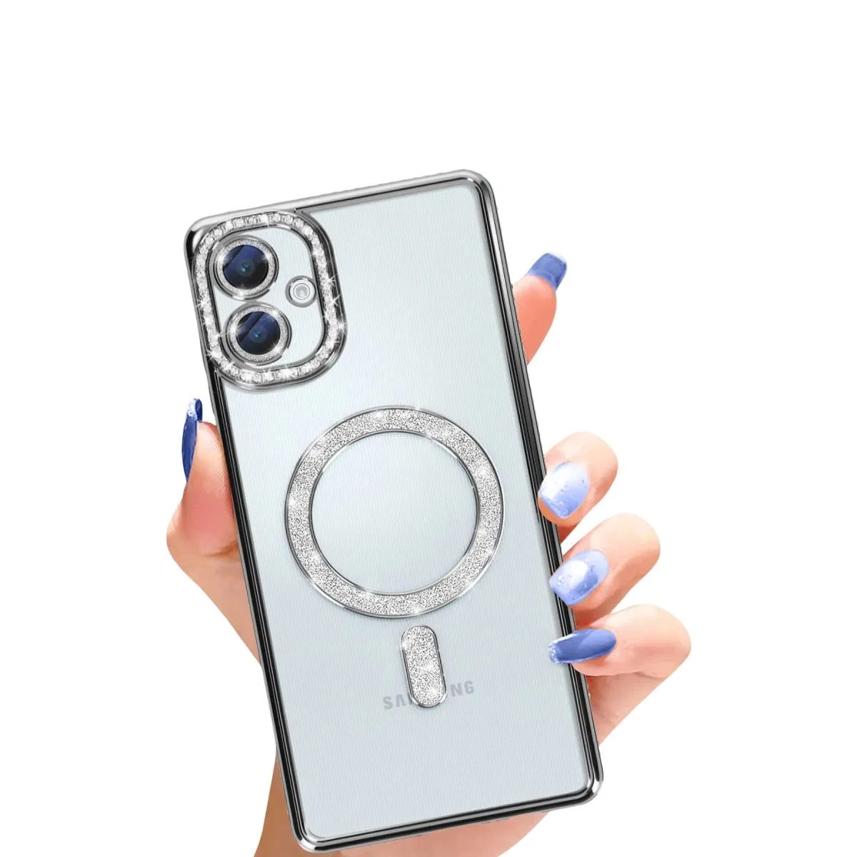 Samsung Galaxy A06 Joke Simli Magneticsafe Kılıf - Siyah görsel 2