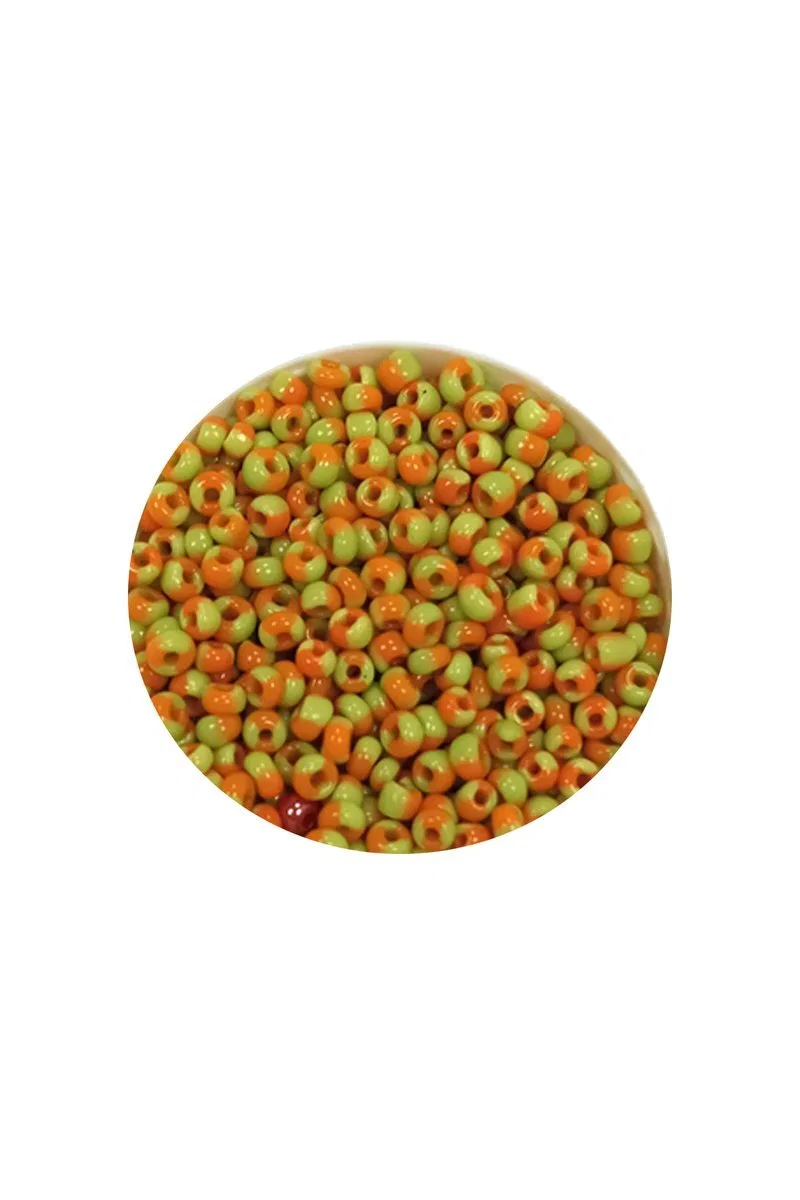 Dökme Cam Kum Boncuk (11/0) 2 mm - 60 Gram - Sarı Turuncu - BNC066 görsel 2