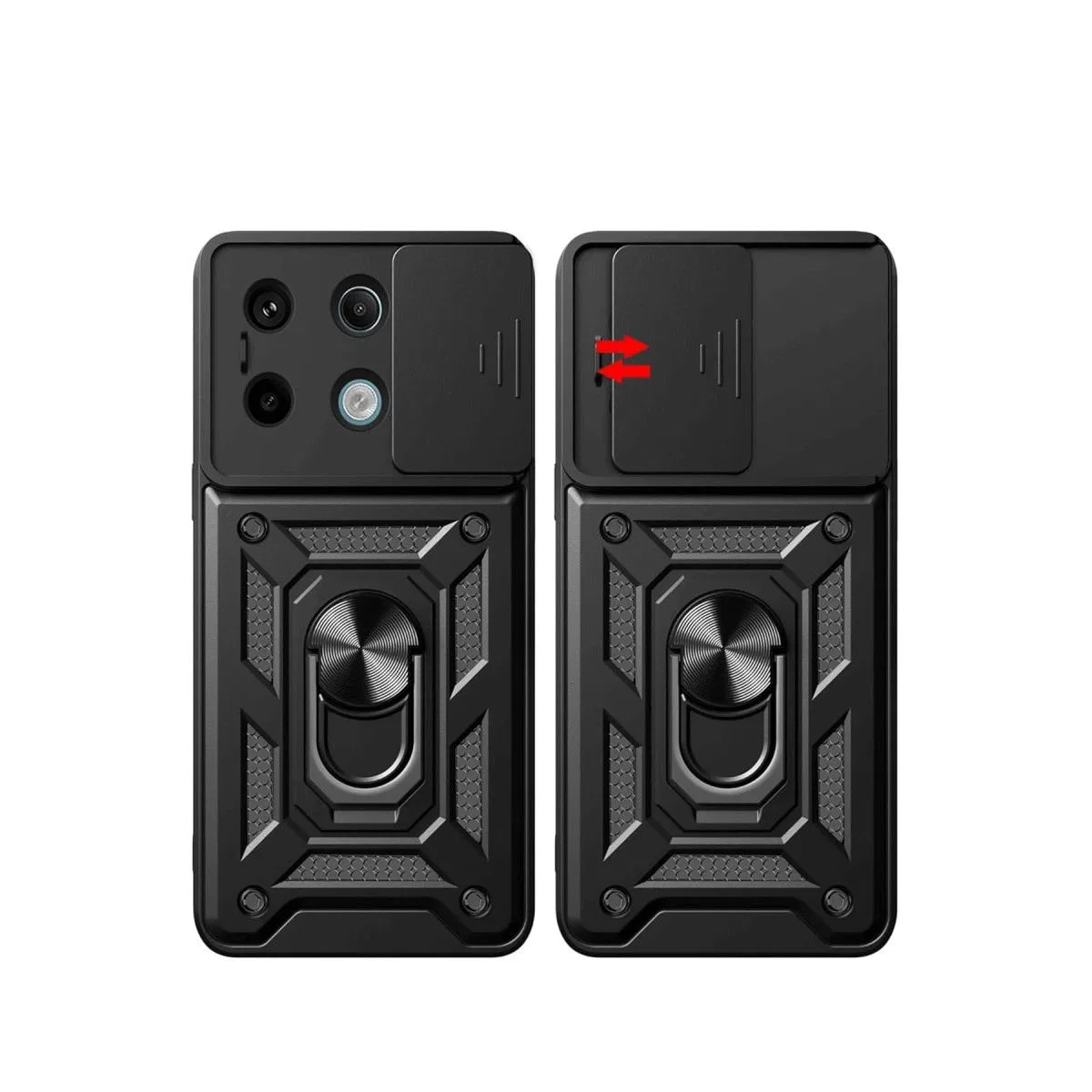 Xiaomi Redmi Note 13 Pro 4g Pars Lens Yüzüklü Silikon - Siyah görsel 3