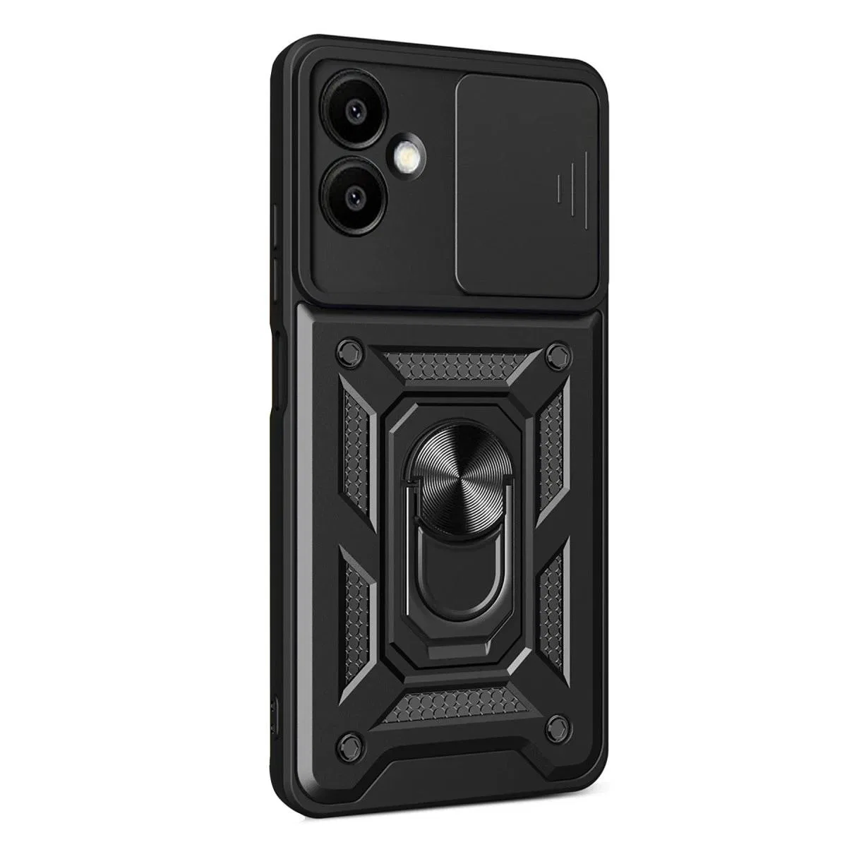 Samsung Galaxy A07 4g Pars Lens Yüzüklü Silikon - Siyah görsel 3