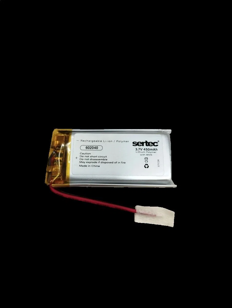 Sertec 602040 3. 7v 450 Mah Li-polymer Pil (devreli/1. 5a)