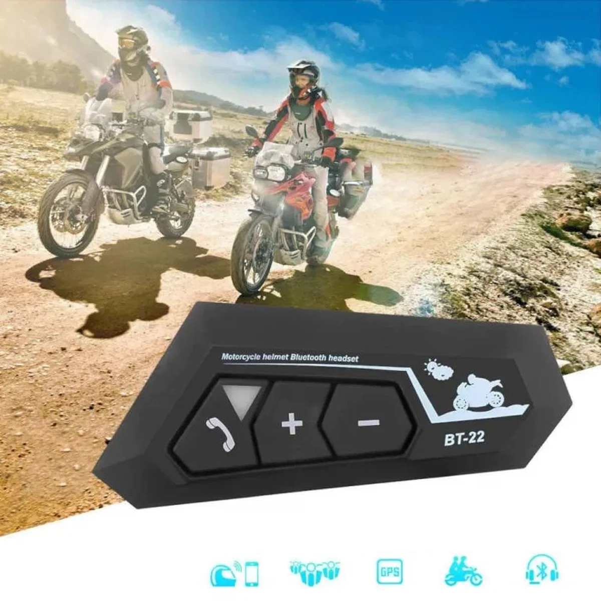 Bt22 Kask Kulaklık Bluetooth Motosiklet Kulaklık 5. 0 Bluetooth Interkom Motorsiklet Kulaklık görsel 5