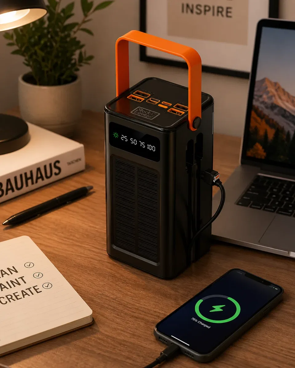 Güneş Enerjili Hızlı Şarj Powerbank Taşınabilir Yüksek Kapasiteli 80. 000