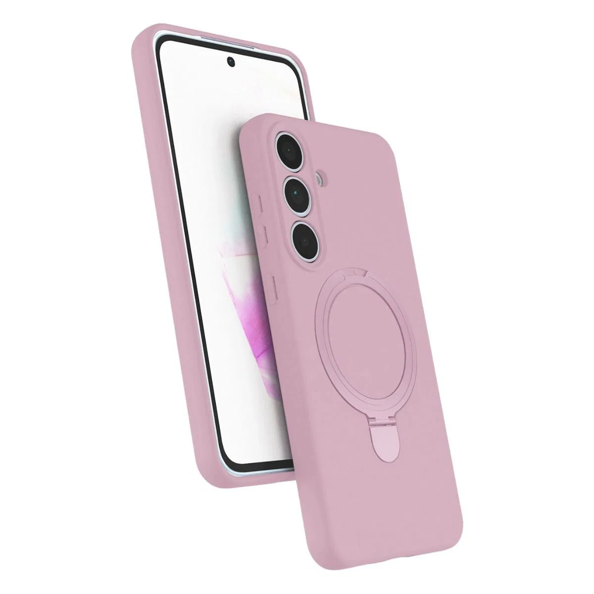 Samsung Galaxy S25 Fe Regal Magsafe Standlı Kapak - Açık Pembe