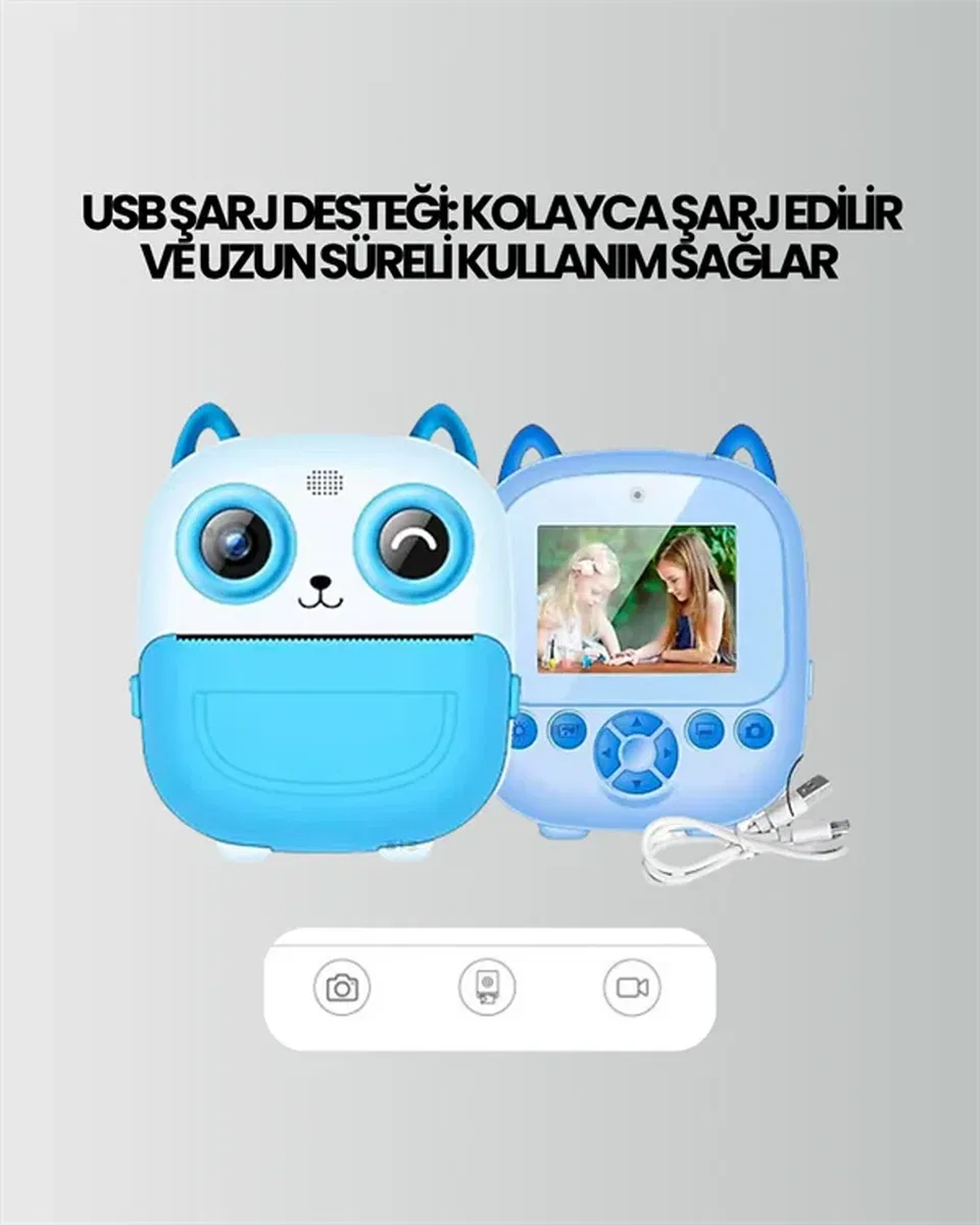Dijital Termal Yazıcılı Mini Kamera – HD Video & Anında Fotoğraf Çıktısı görsel 5