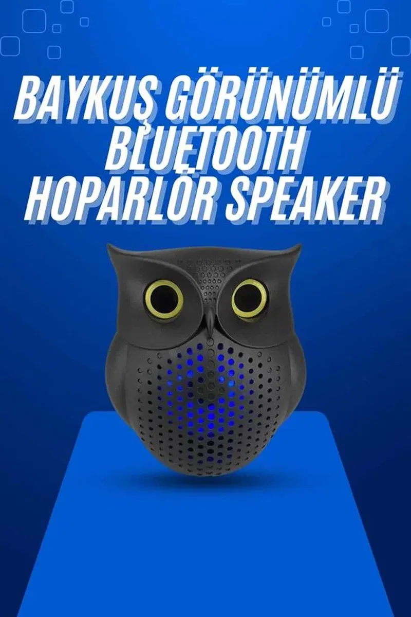 Baykuş Tasarımlı Mini Bluetooth Speaker Yüksek Ses Kaliteli Taşınabilir görsel 2
