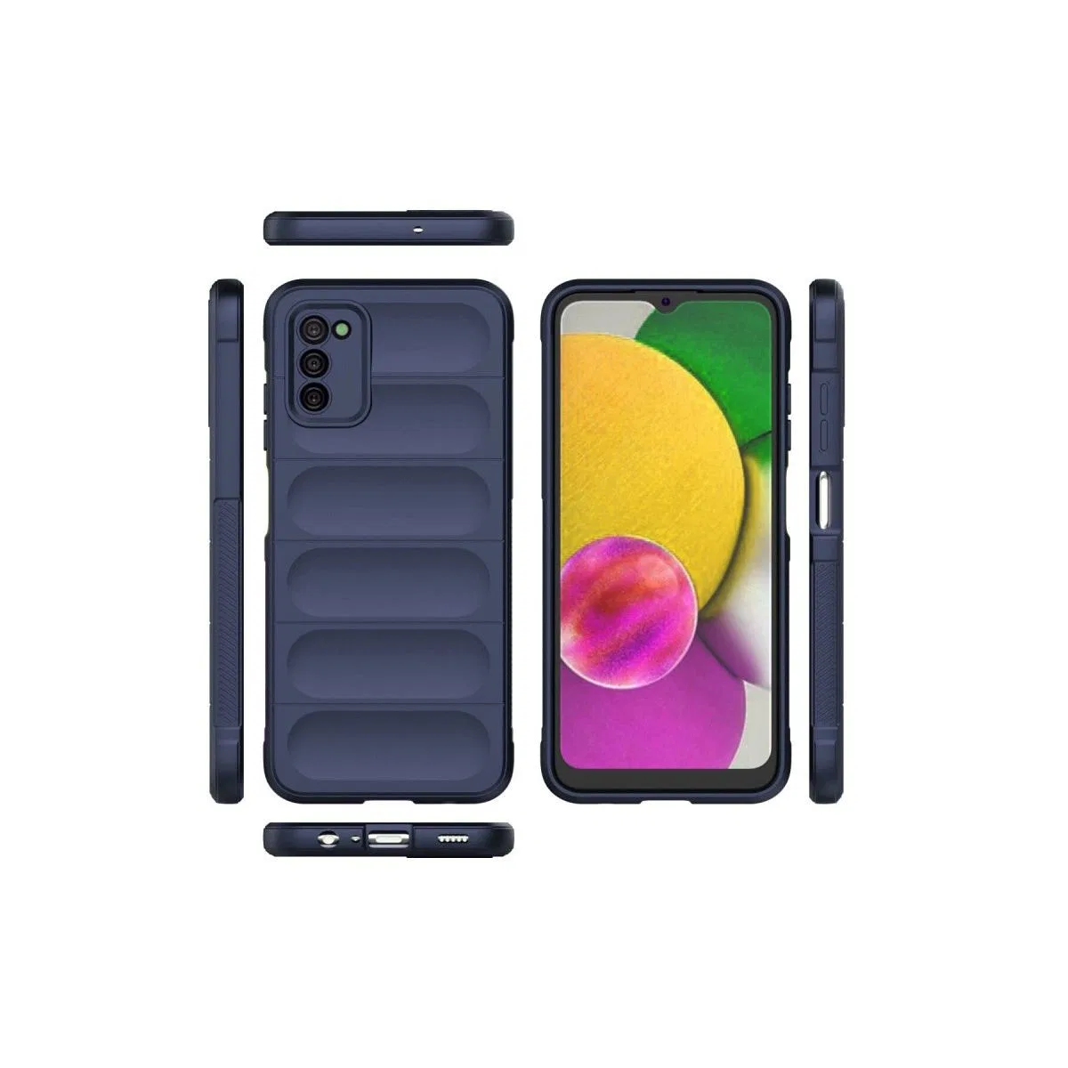 Samsung Galaxy A03s Kılıf Optimum Silikon - Lacivert görsel 3