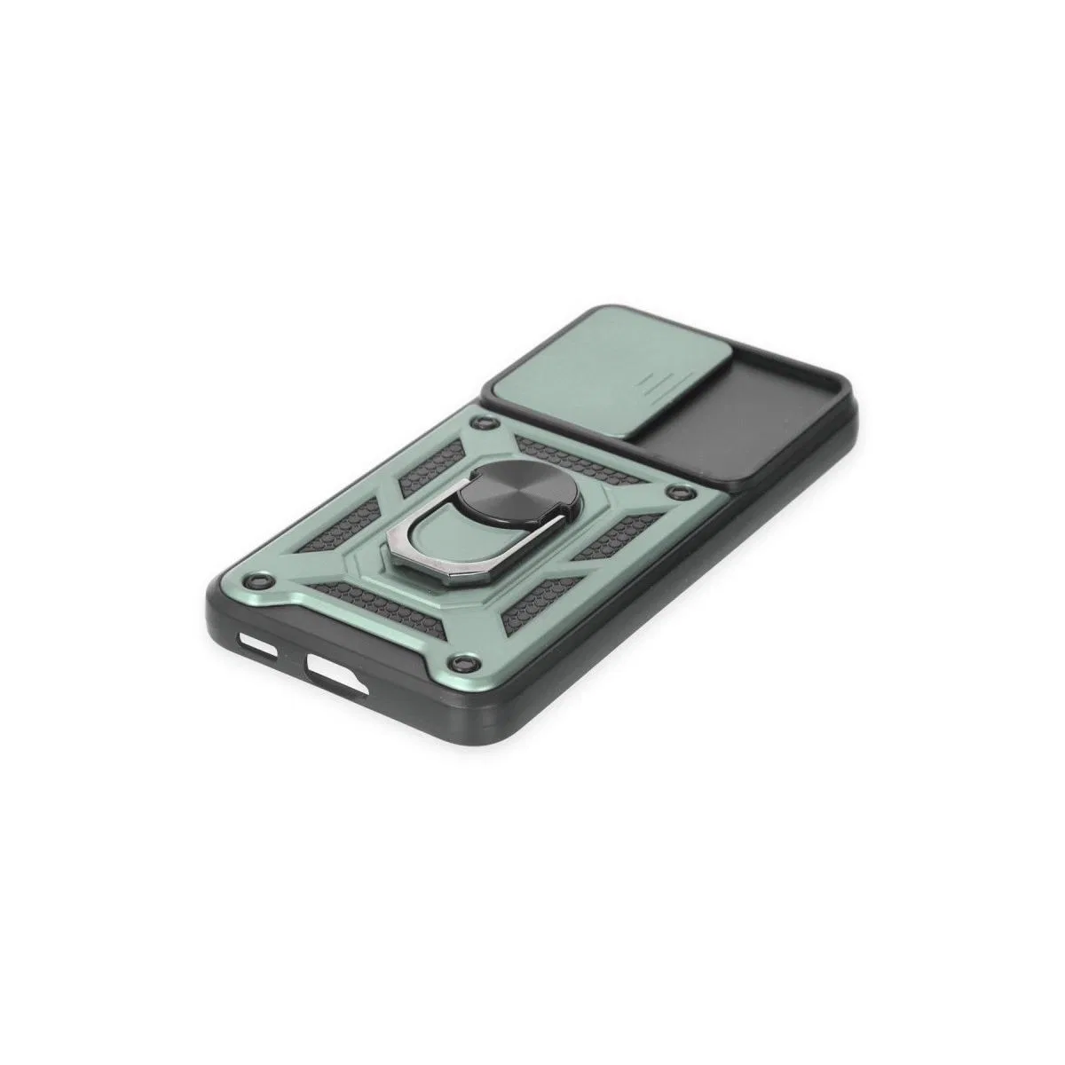 Samsung Galaxy S23 Fe Kılıf Pars Lens Yüzüklü Silikon - Yeşil görsel 5