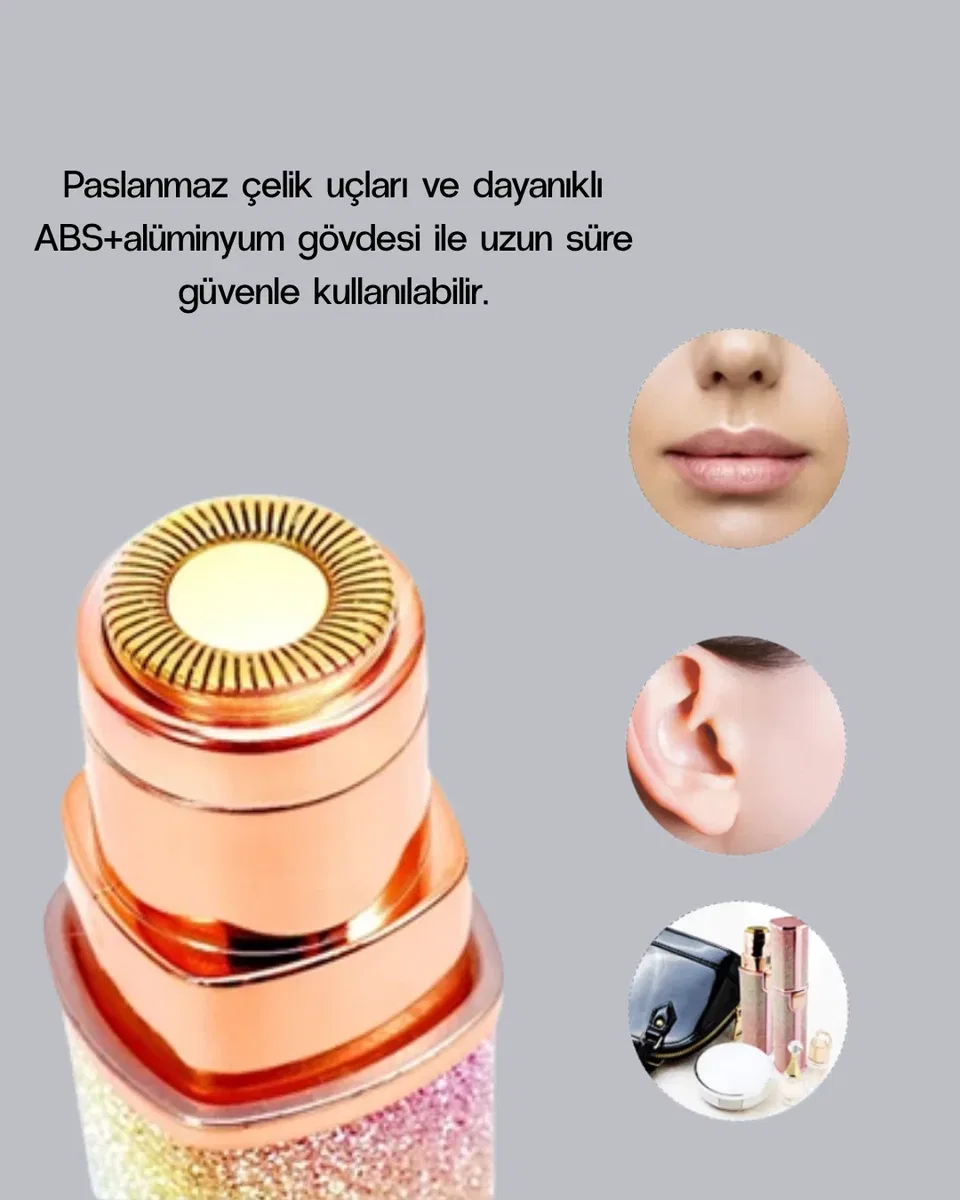 USB Şarjlı Kaş ve Yüz Tüy Alma Cihazı – Taşınabilir ve Acısız Kullanım görsel 4
