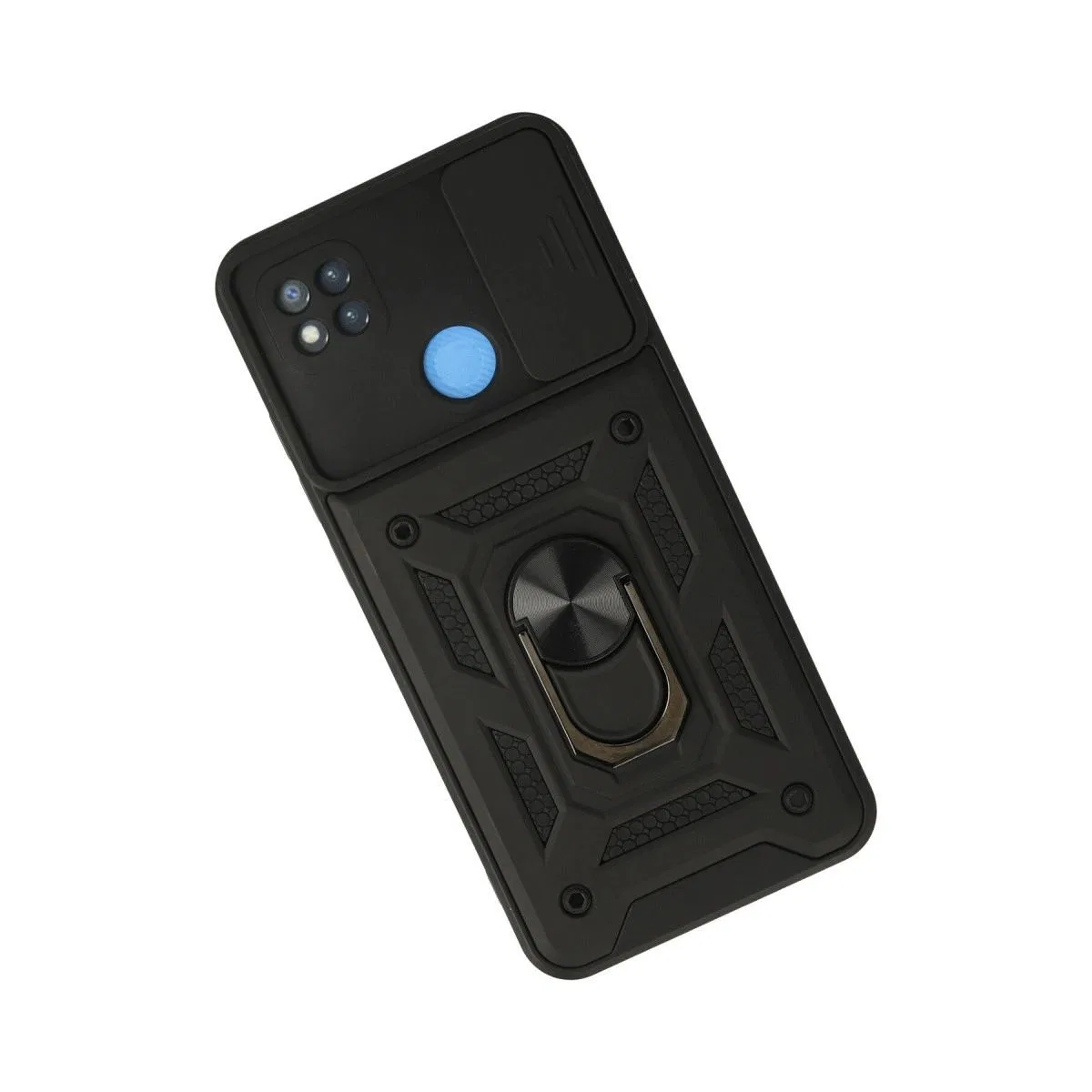 Xiaomi Redmi 9c Kılıf Pars Lens Yüzüklü Silikon - Siyah görsel 3