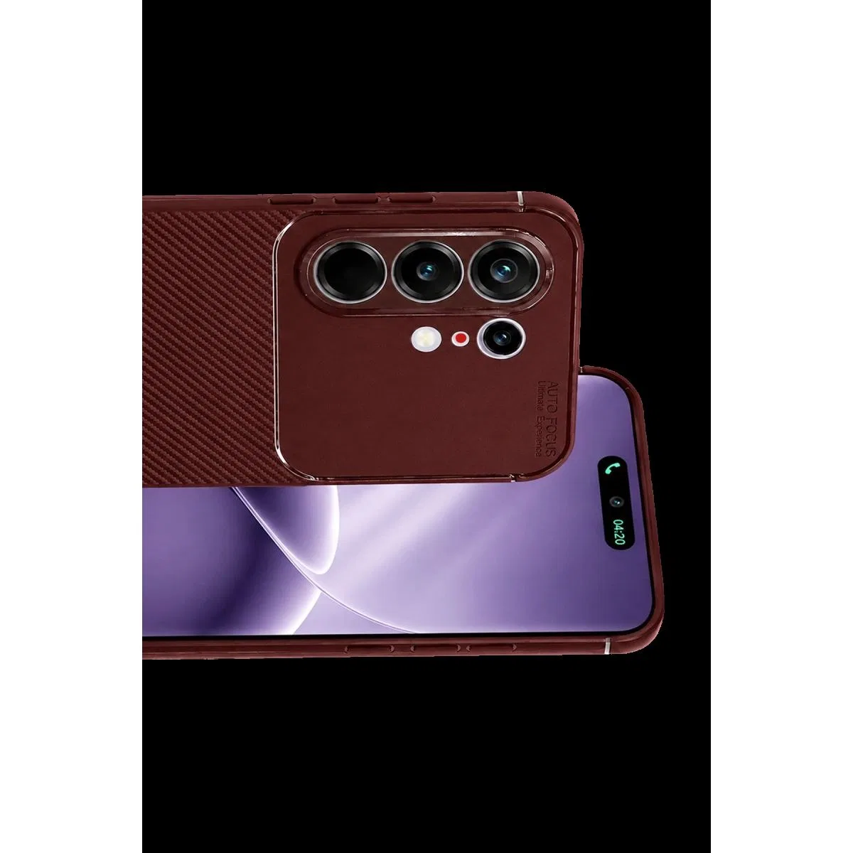 Tecno Camon 50 Pro 5g Auto Focus Karbon Kapak - Bordo görsel 2
