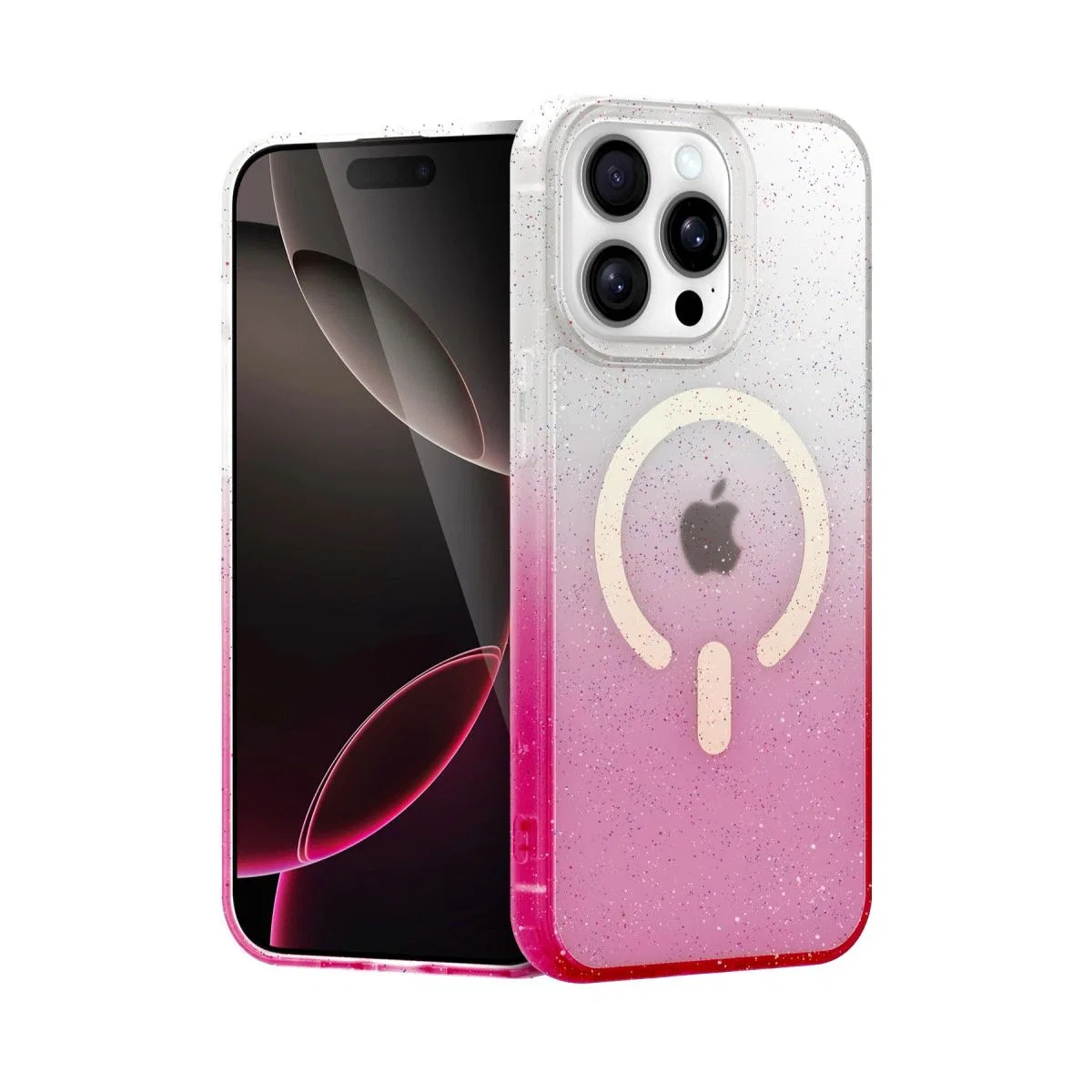 Apple İphone 15 Pro Max Pummel Shiny Magsafe Kapak - Pembe