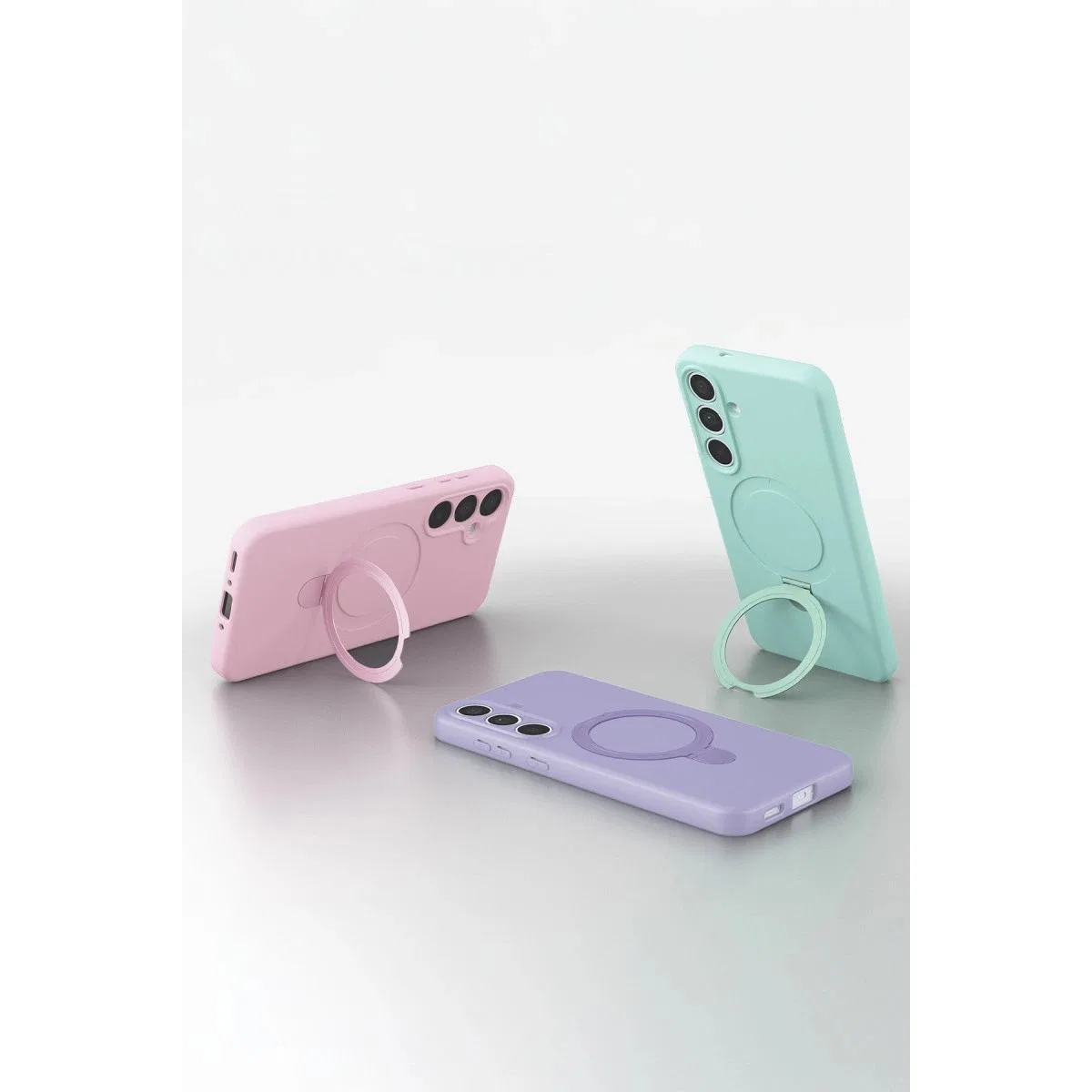 Samsung Galaxy S25 Fe Regal Magsafe Standlı Kapak - Siyah görsel 5