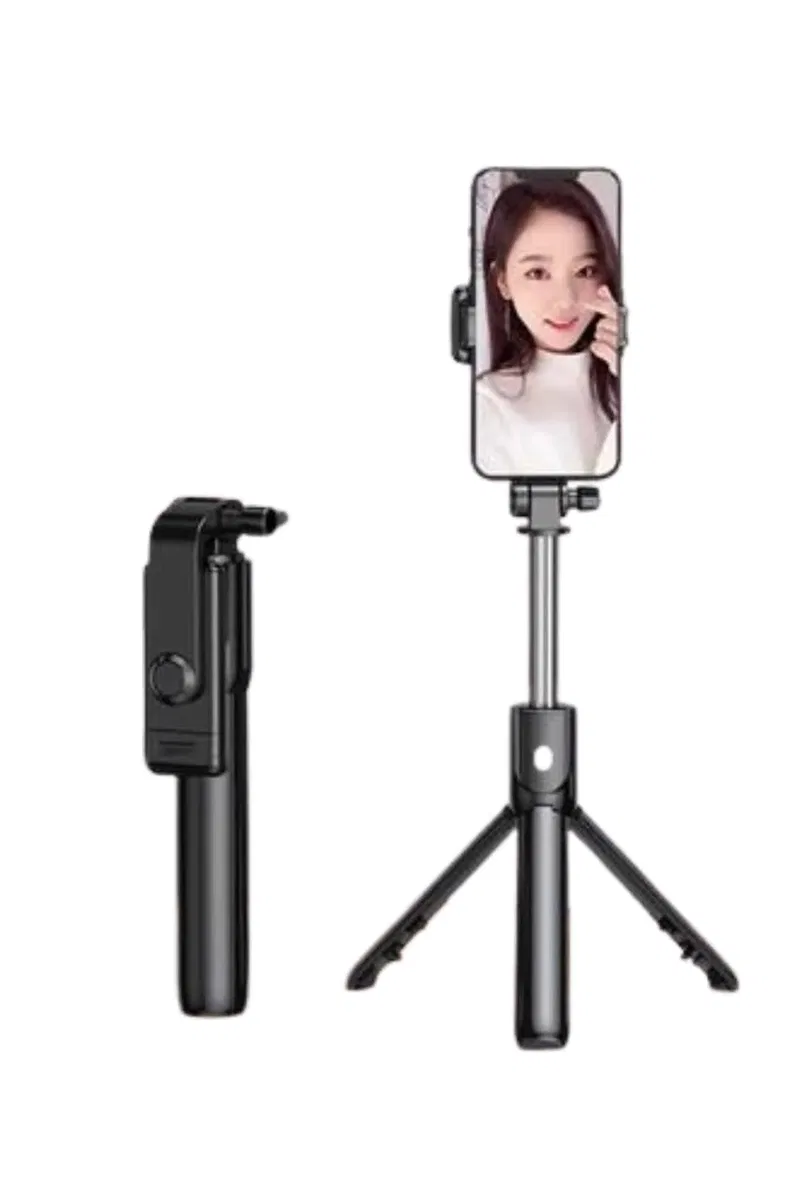 Selfie Çubuğu Tripod Bluetooth Kumandalı Selfie Çubuğu Telefon Tutucu görsel 3
