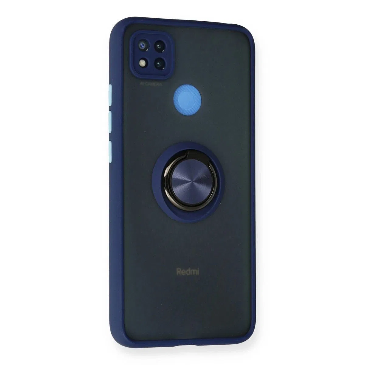 Xiaomi Redmi 9c Kılıf Montreal Yüzüklü Silikon Kapak - Lacivert görsel 2