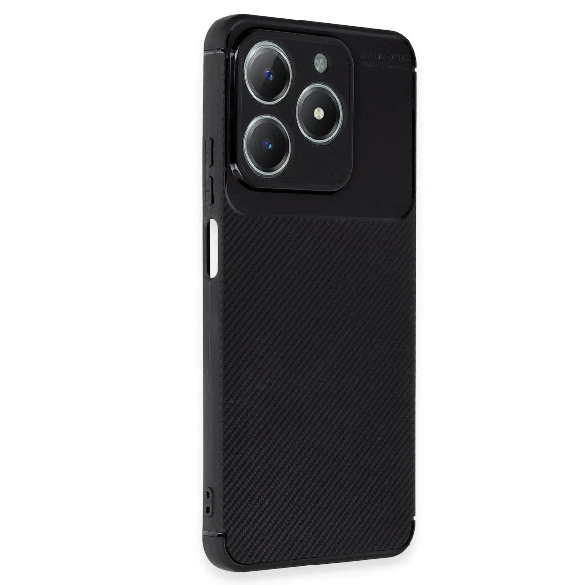 Realme C61 Kılıf Auto Focus Karbon Kapak - Siyah görsel 2