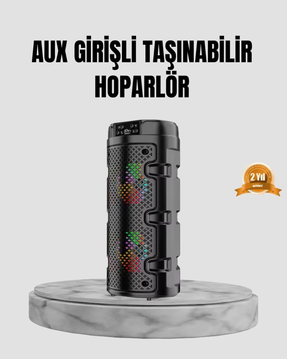 Taşınabilir Bluetooth Hoparlör Çift Sürücü Güçlü Bas Hd Ses Çoklu Bağlantı