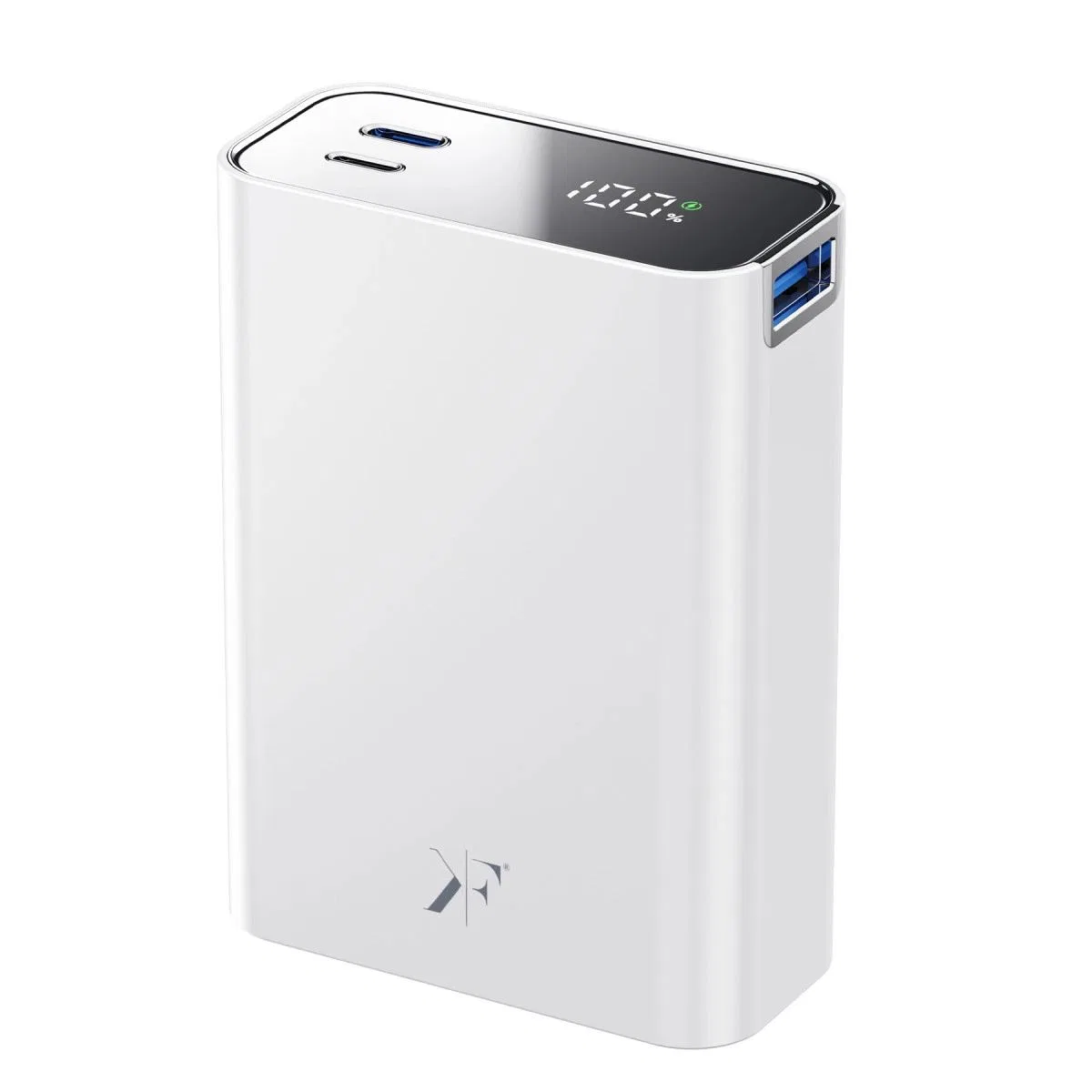 Pw501 20. 000 Mah Dijital Göstergeli 2 Adet 45w Type-c Ve 22. 5w Usb Çıkışlı Şarj Pd Hızlı Şarj Powerbank - Beyaz