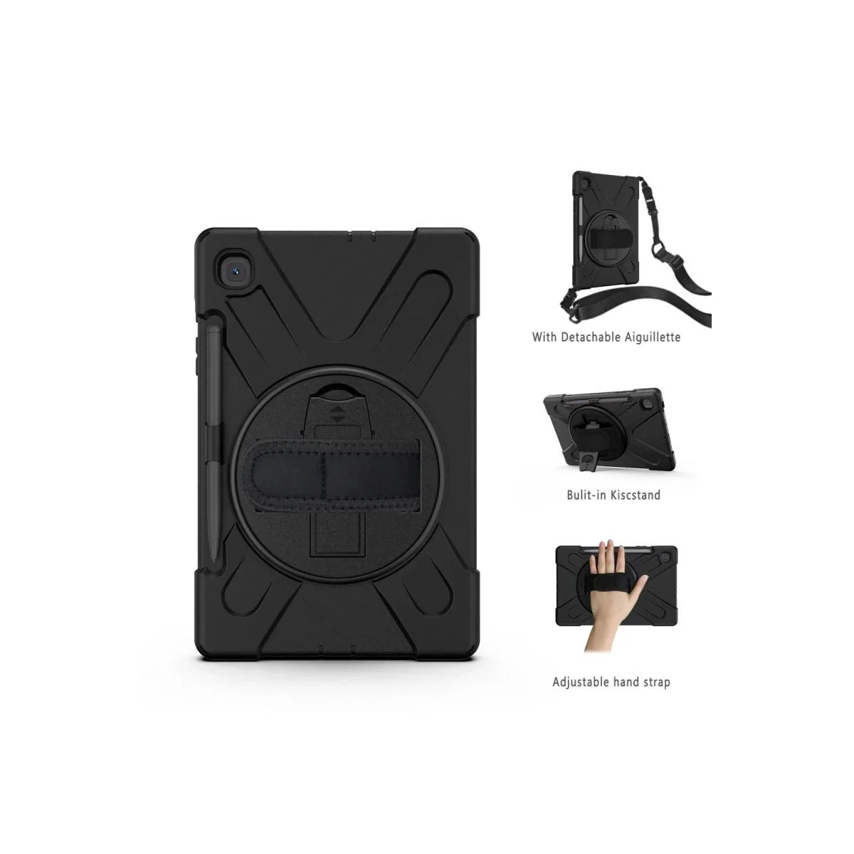 Samsung Galaxy P610 Tab S6 Lite 10. 4 Kılıf Amazing Tablet Kapak - Siyah görsel 2
