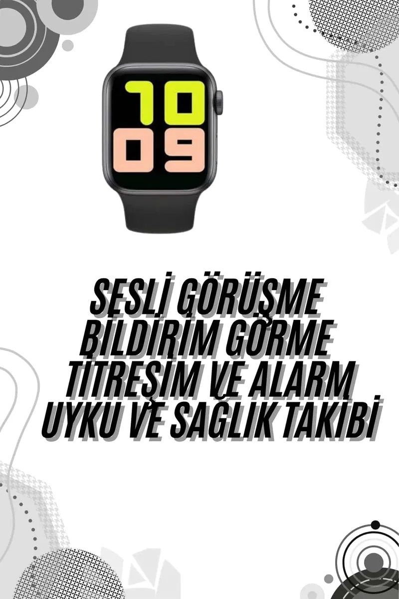 Yeni Nesil En Çok Tercih Edilen Akıllı Saat Müzik Dinleme Tema Değiştirme Çağrı Cevaplama görsel 2