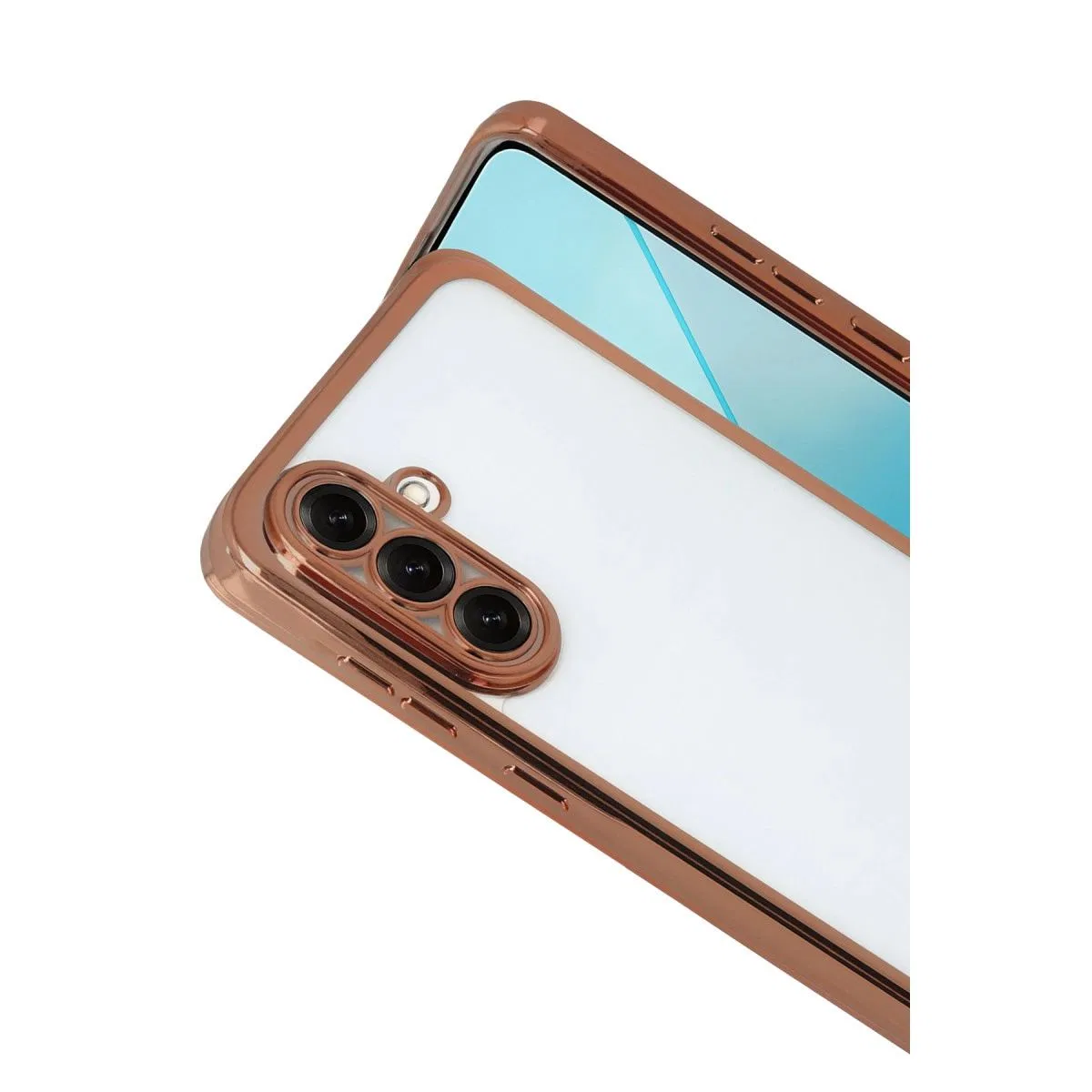 Samsung Galaxy A17 5g Razer Lensli Silikon - Çöl Titanyum görsel 2